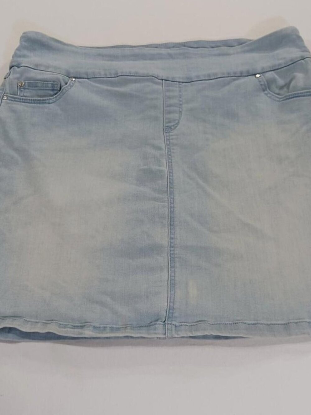Denim Skort Women’s XL Faded Light Blue Mini Skirt
